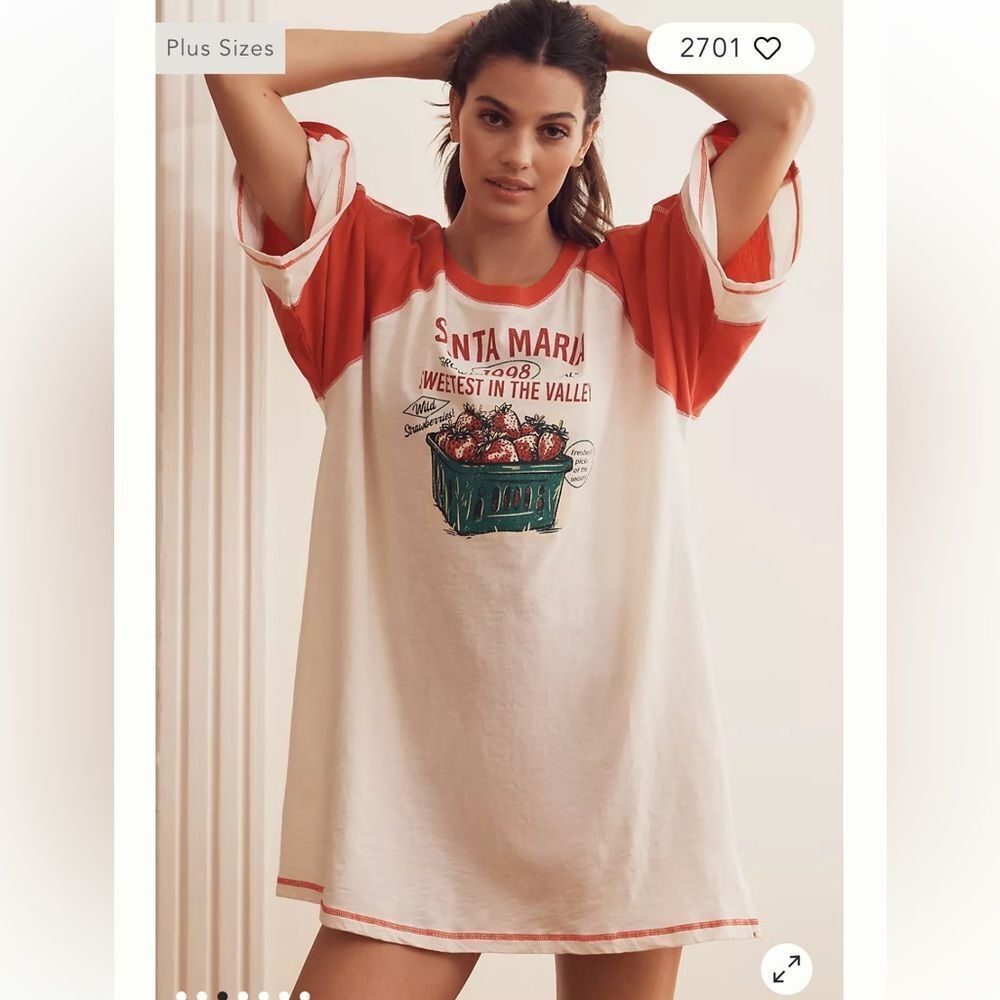 Anthropologie Oversized Graphic Sleep T-Shirt